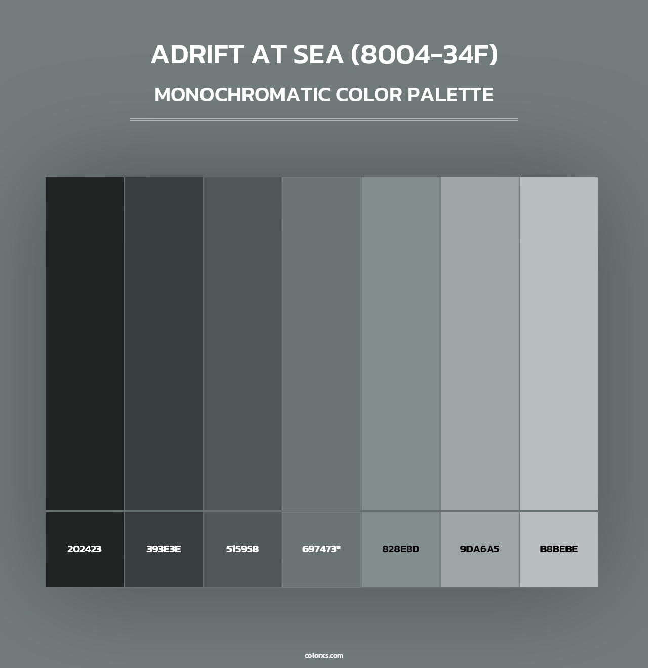 Adrift at Sea (8004-34F) - Monochromatic Color Palette