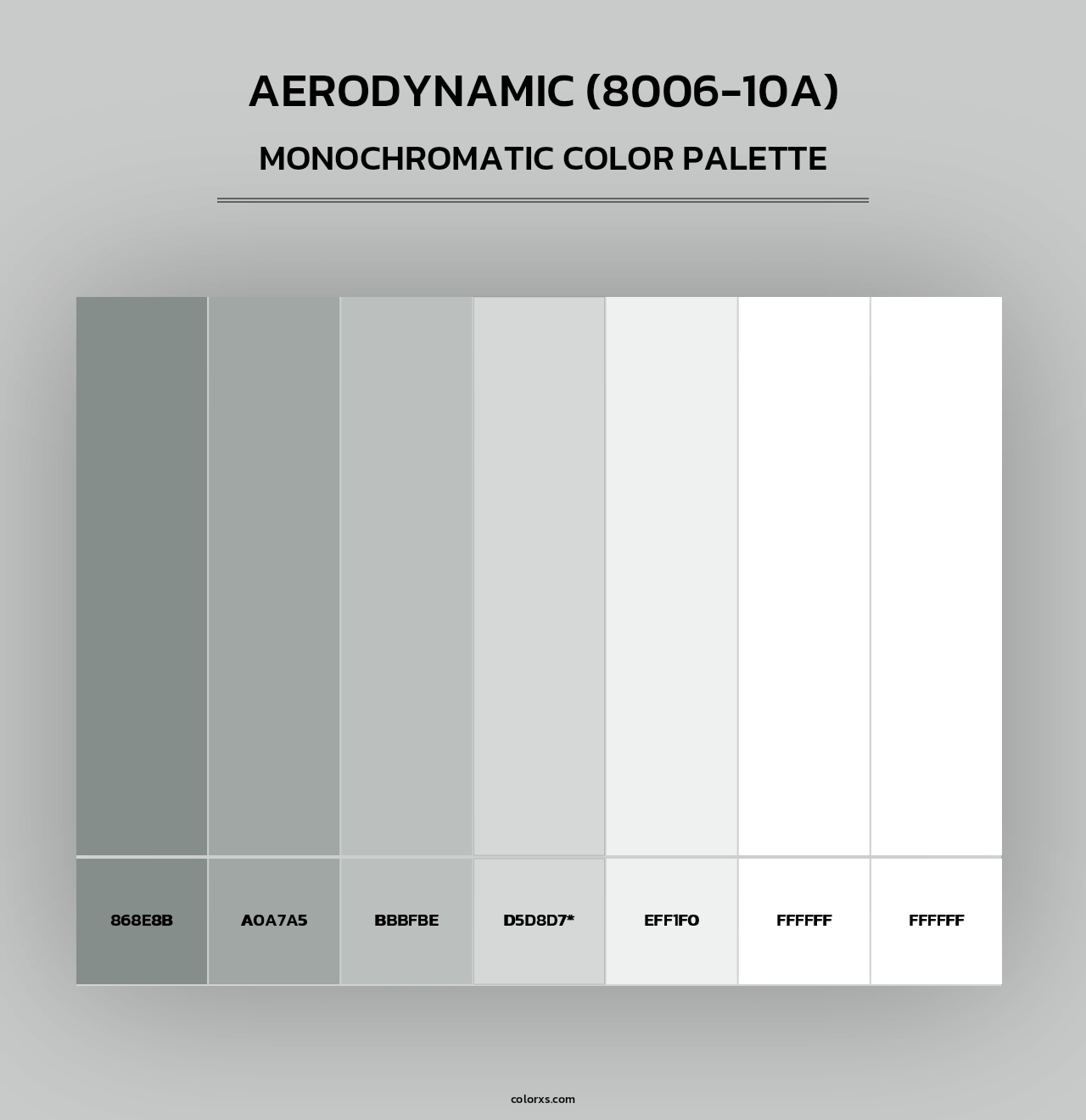 Aerodynamic (8006-10A) - Monochromatic Color Palette