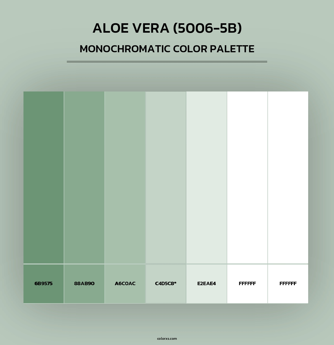 Aloe Vera (5006-5B) - Monochromatic Color Palette