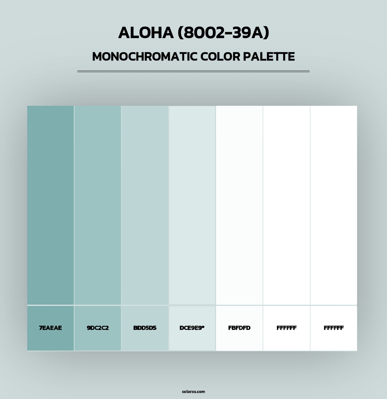 Aloha (8002-39A) - Monochromatic Color Palette