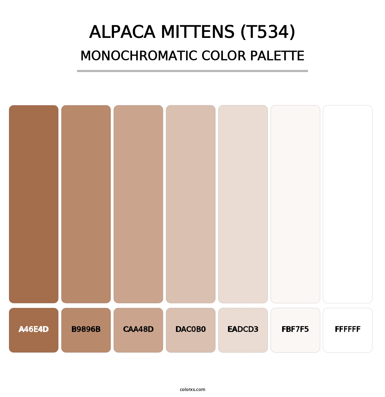 Alpaca Mittens (T534) - Monochromatic Color Palette