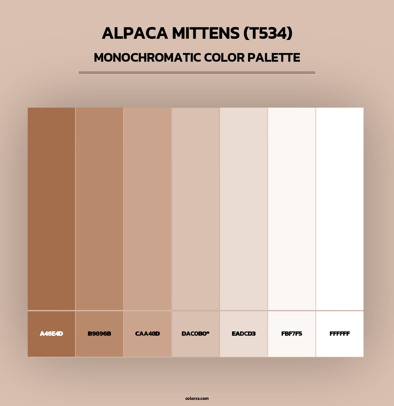 Alpaca Mittens (T534) - Monochromatic Color Palette