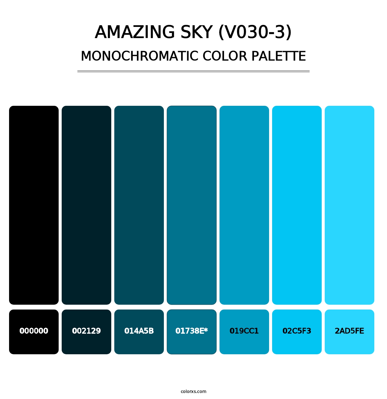 Amazing Sky (V030-3) - Monochromatic Color Palette