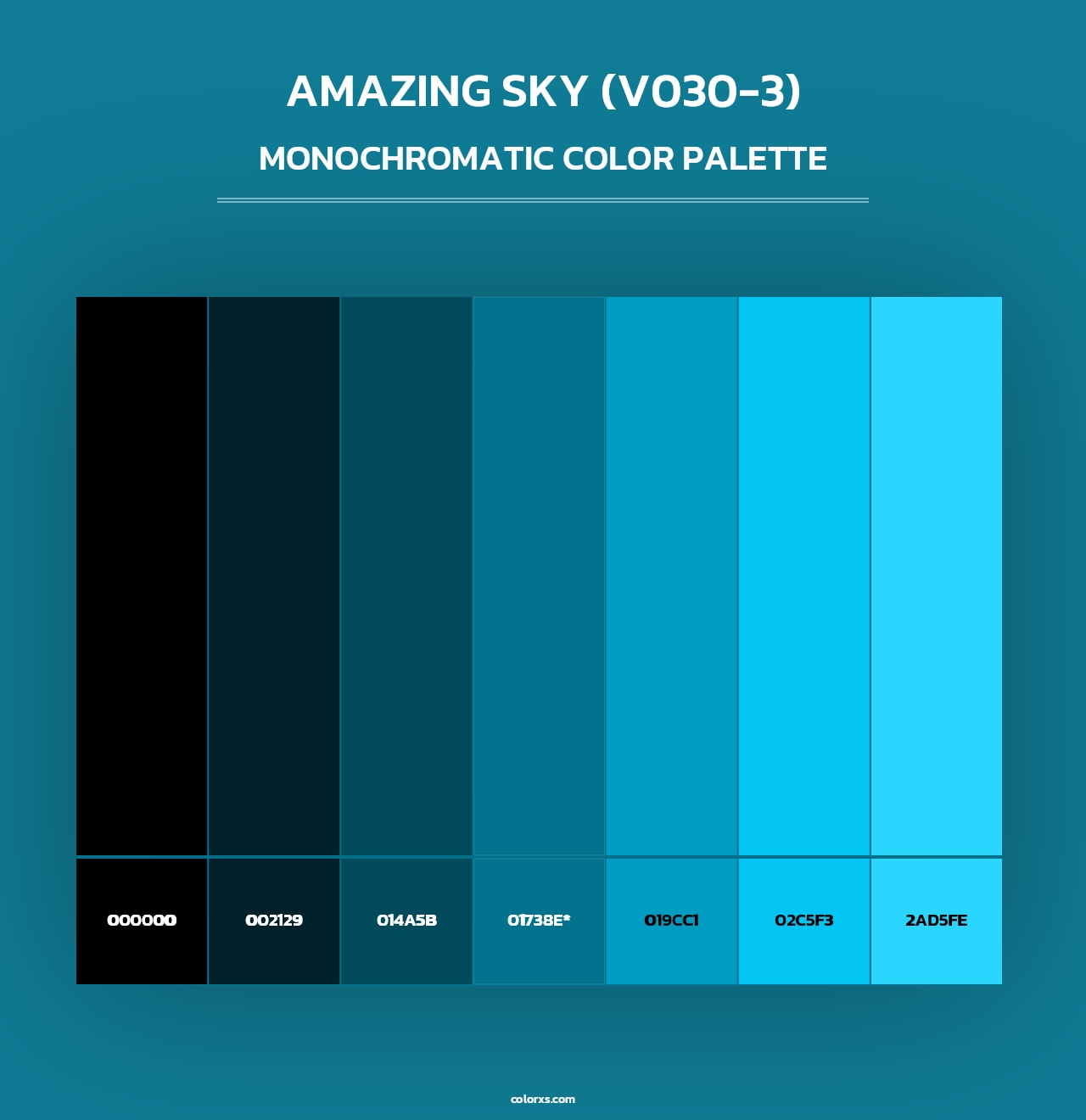 Amazing Sky (V030-3) - Monochromatic Color Palette
