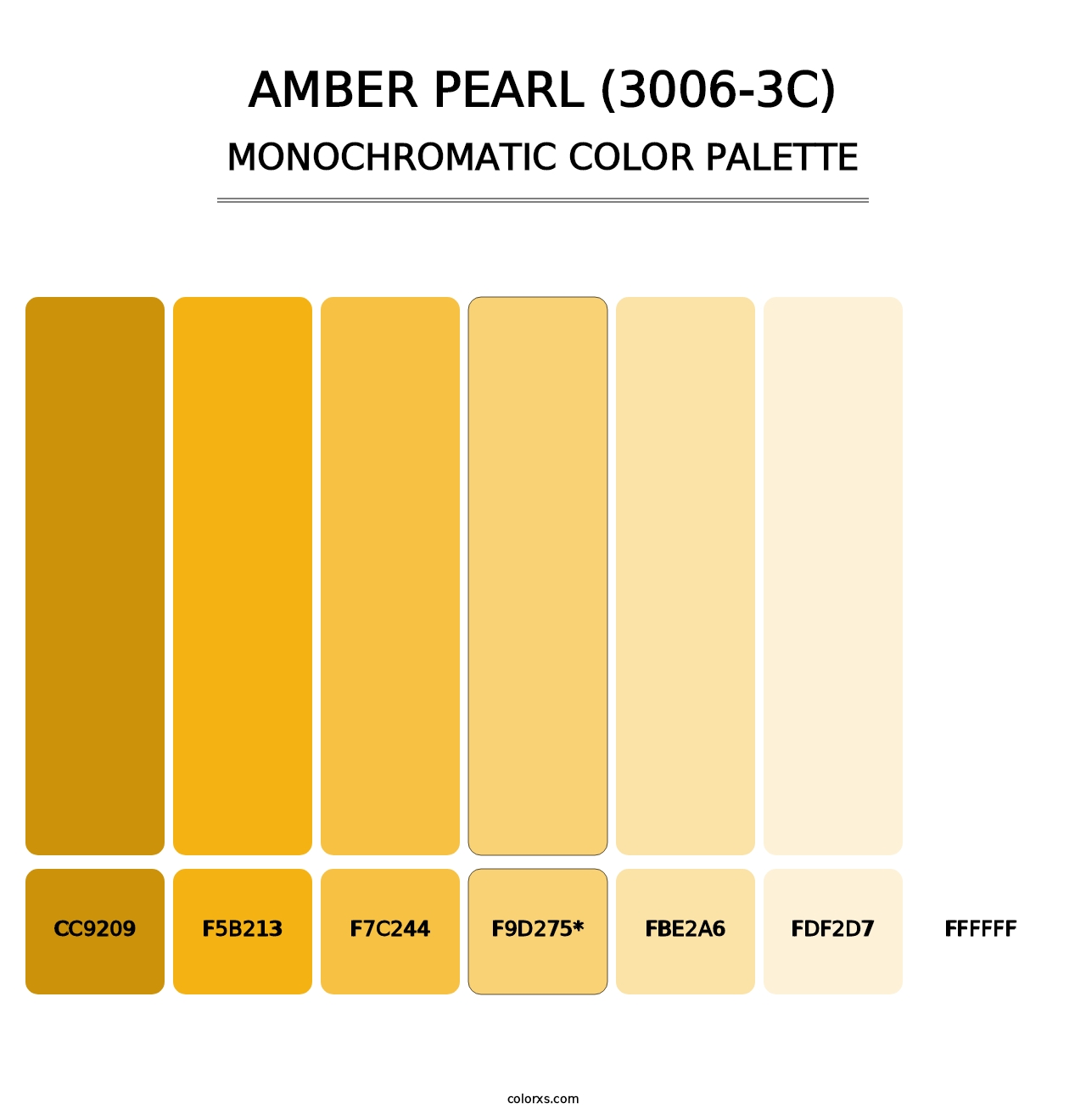 Amber Pearl (3006-3C) - Monochromatic Color Palette