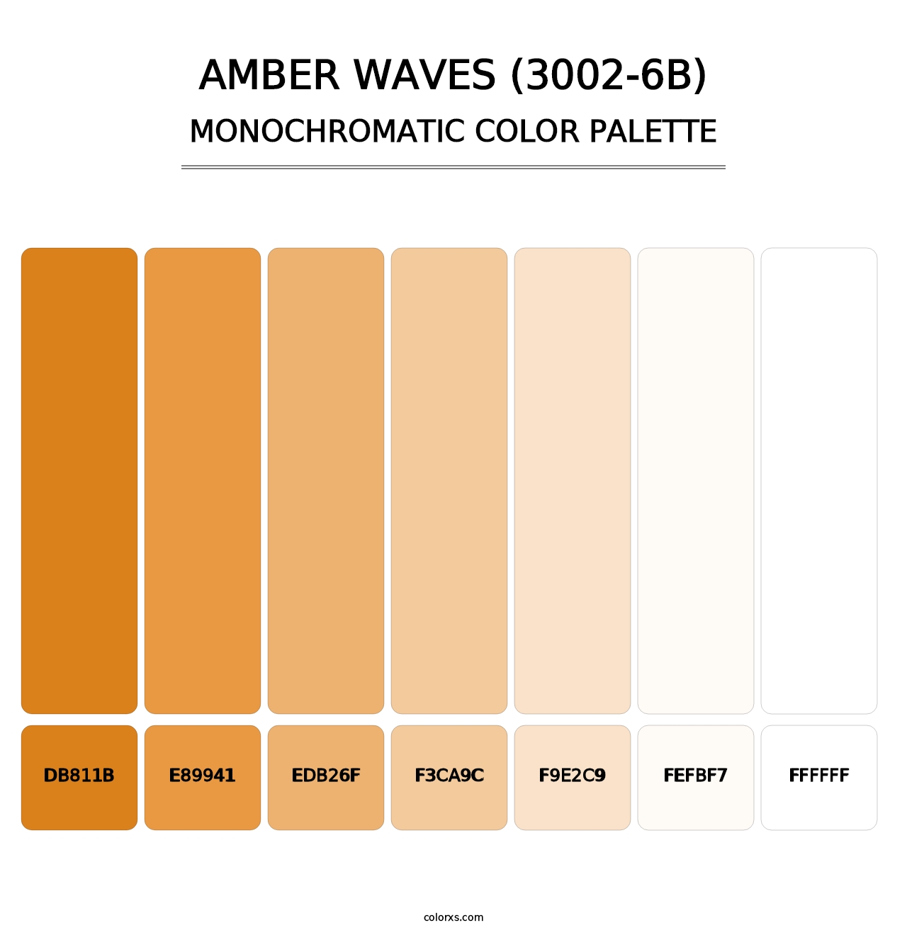 Amber Waves (3002-6B) - Monochromatic Color Palette