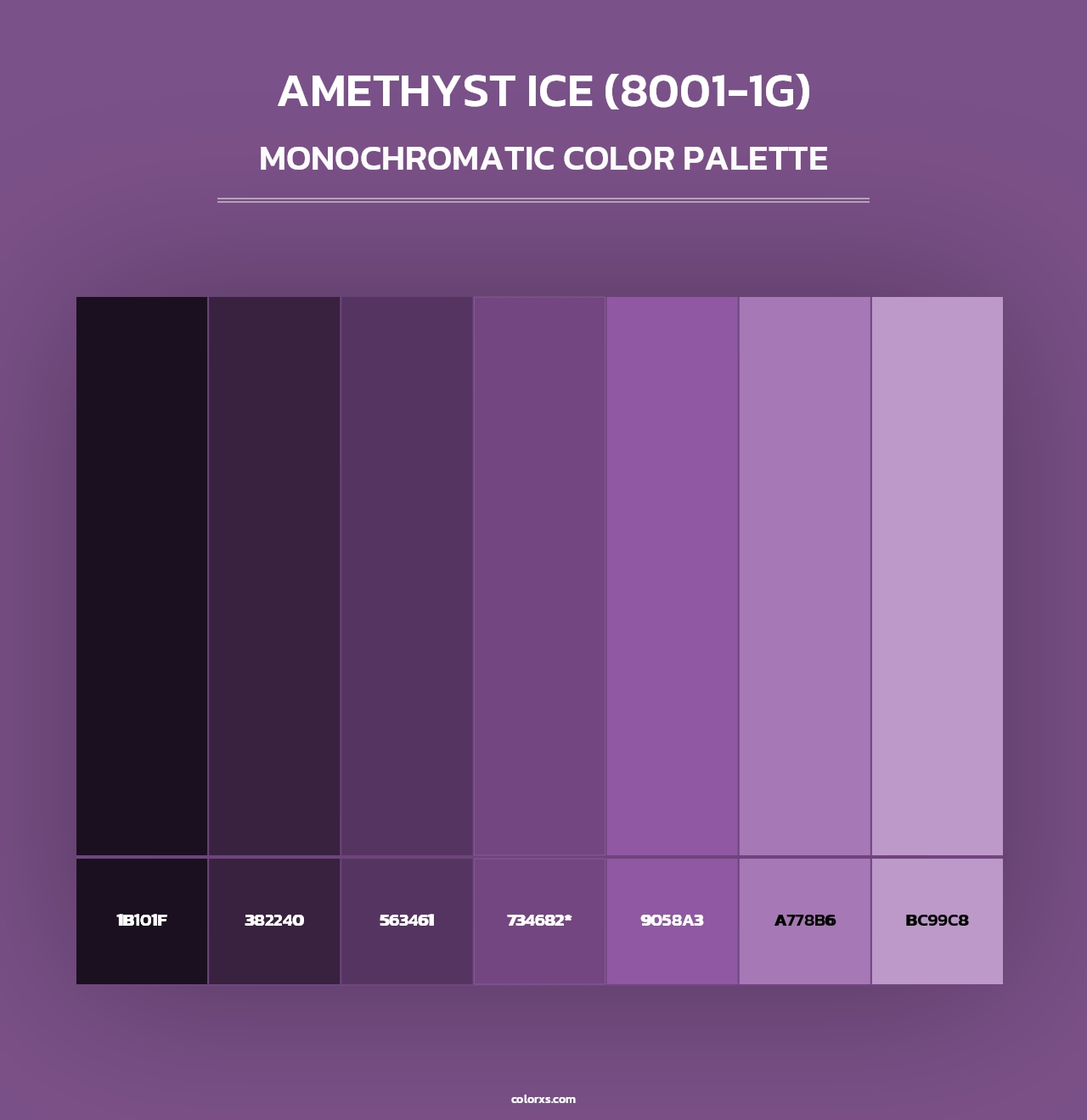 Amethyst Ice (8001-1G) - Monochromatic Color Palette