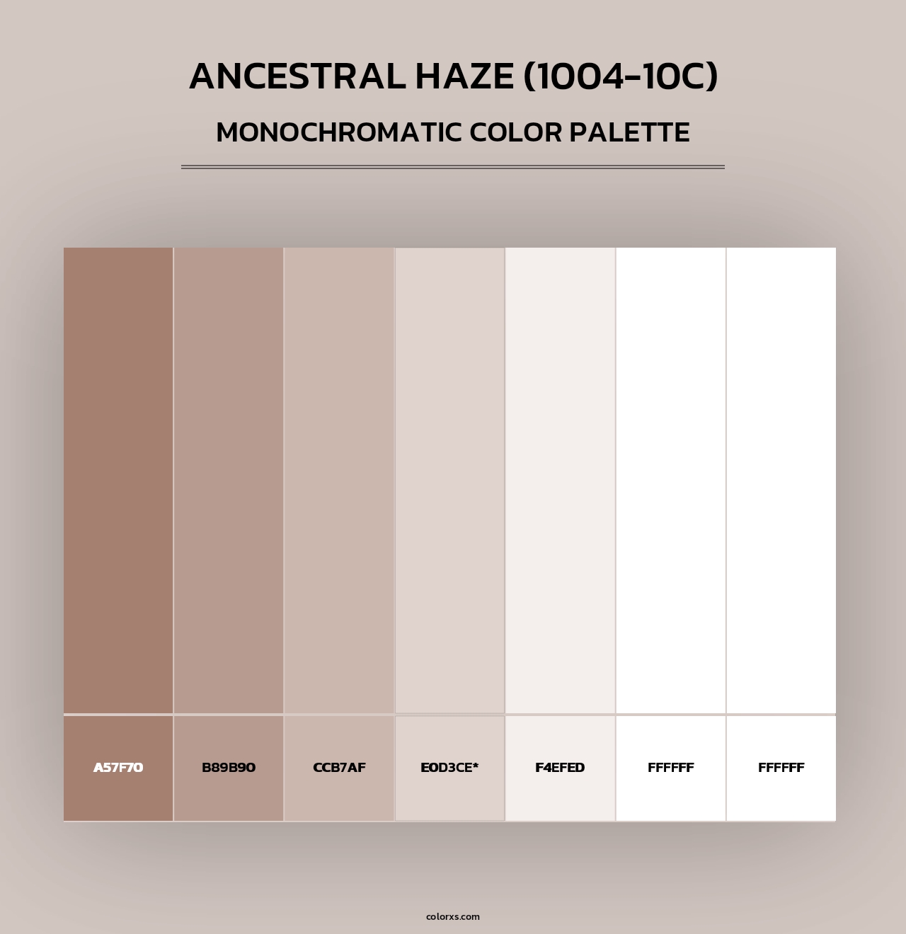 Ancestral Haze (1004-10C) - Monochromatic Color Palette