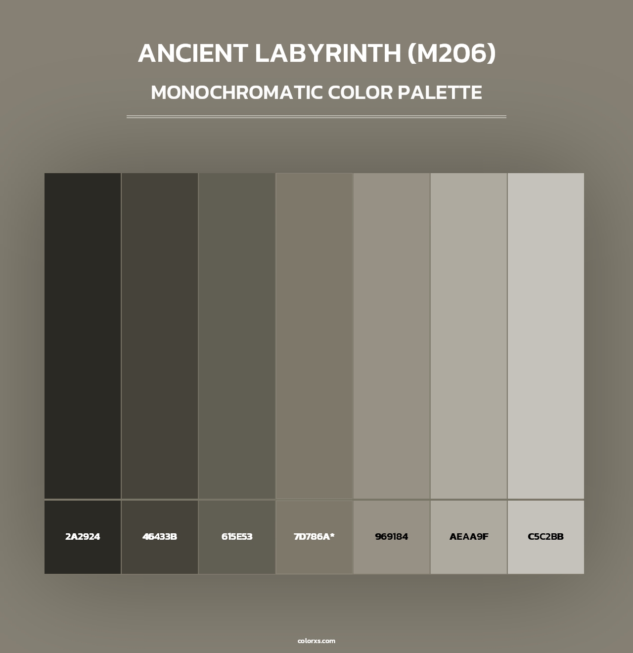 Ancient Labyrinth (M206) - Monochromatic Color Palette