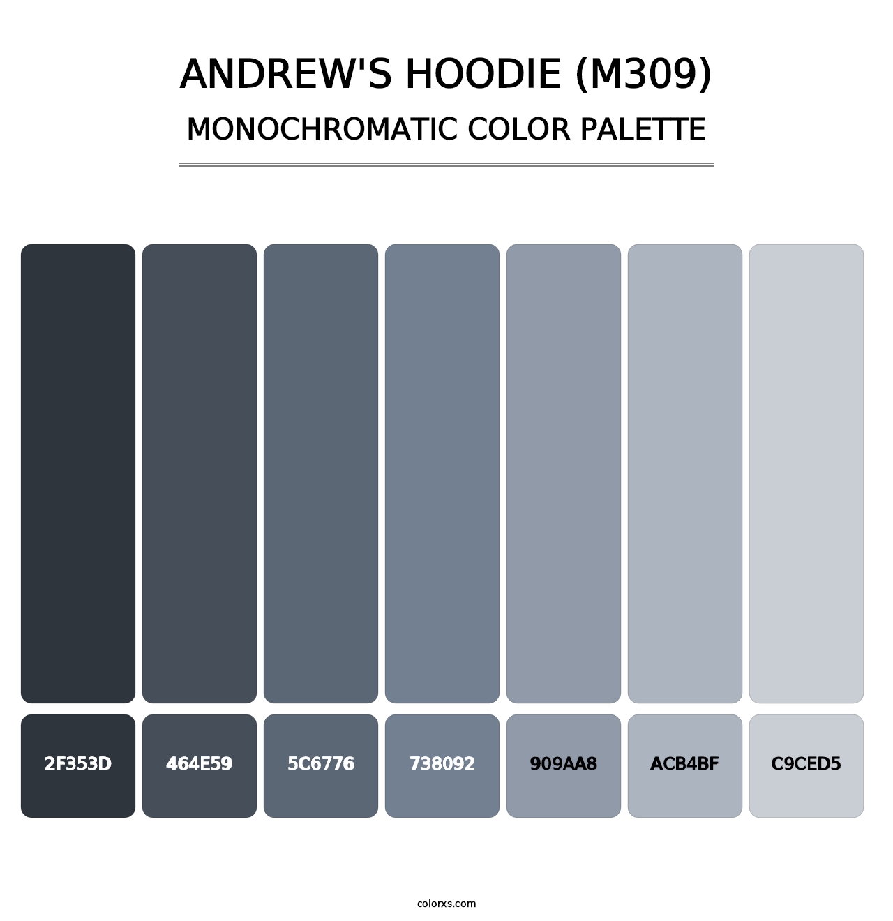 Andrew's Hoodie (M309) - Monochromatic Color Palette