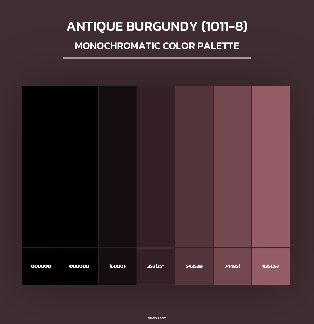 Antique Burgundy (1011-8) - Monochromatic Color Palette