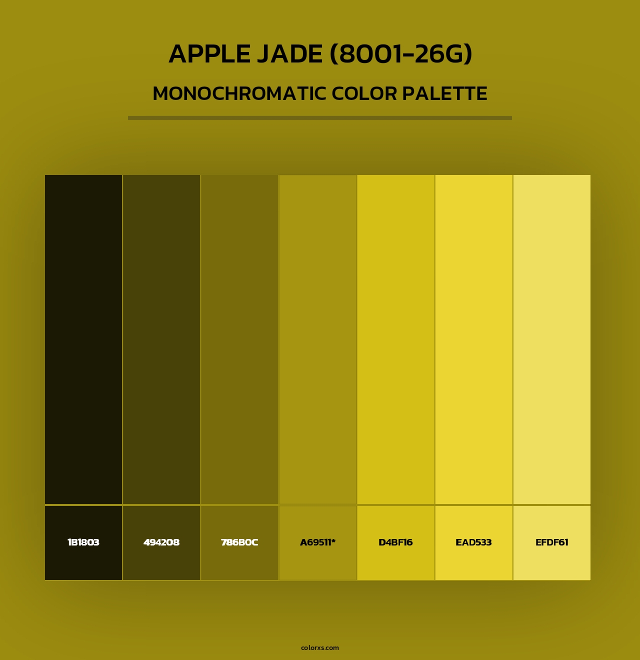 Apple Jade (8001-26G) - Monochromatic Color Palette