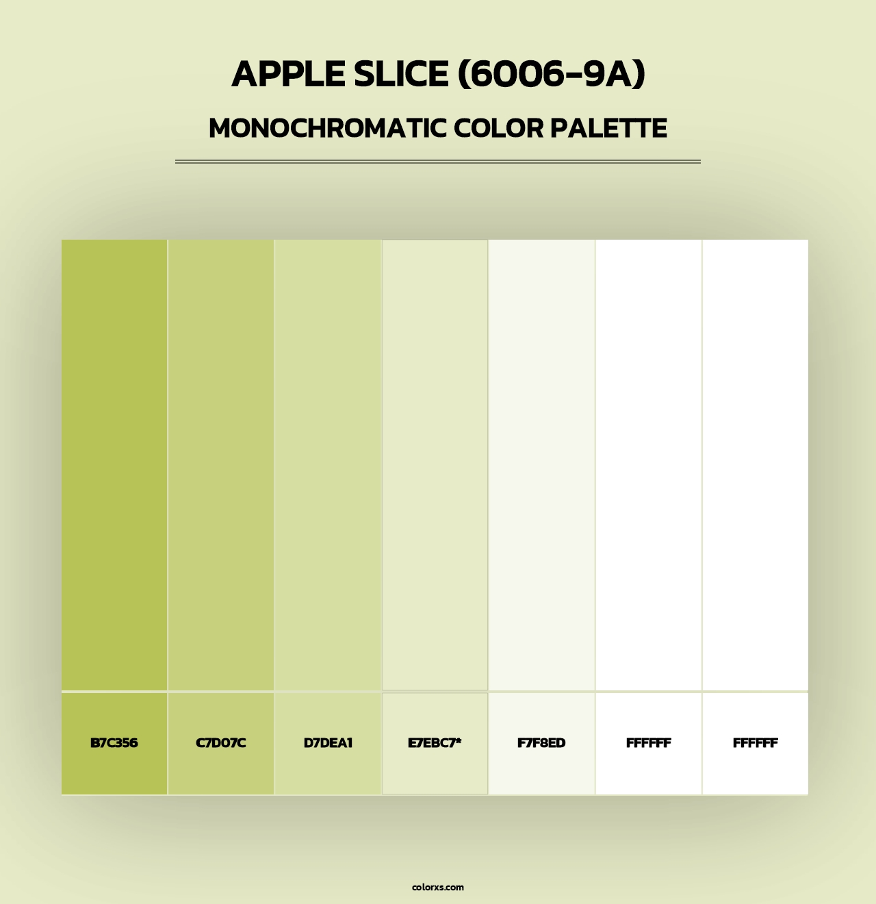 Apple Slice (6006-9A) - Monochromatic Color Palette
