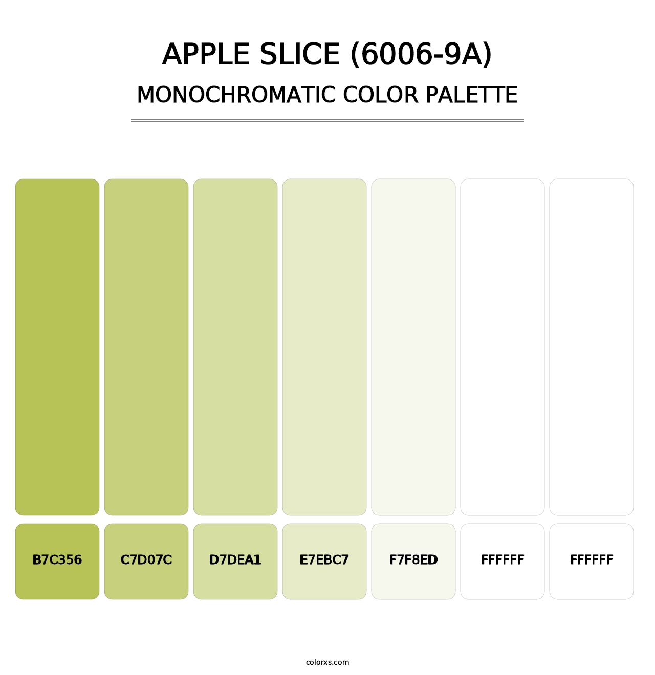 Apple Slice (6006-9A) - Monochromatic Color Palette
