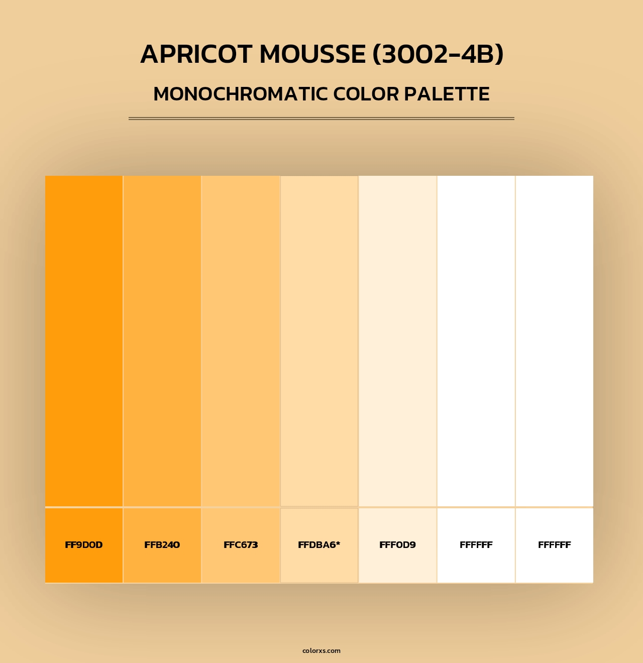 Apricot Mousse (3002-4B) - Monochromatic Color Palette