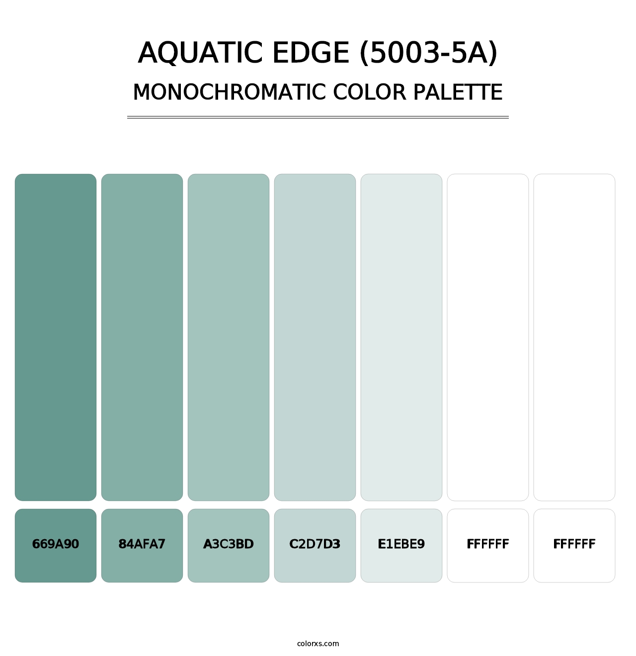 Aquatic Edge (5003-5A) - Monochromatic Color Palette