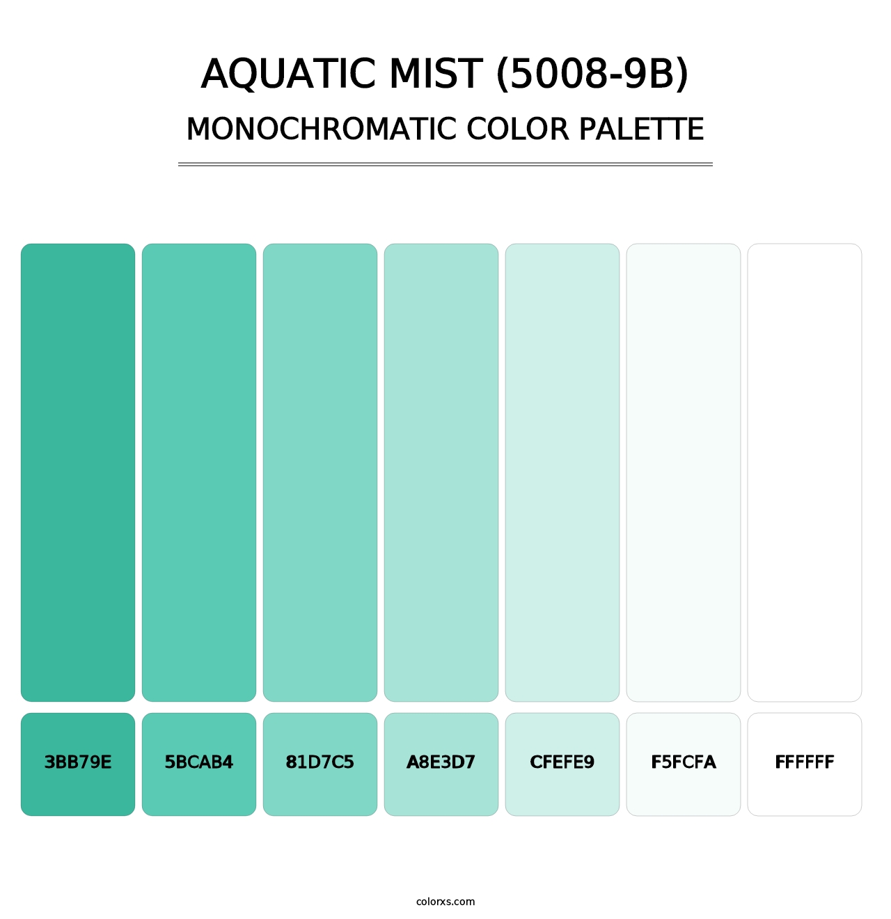 Aquatic Mist (5008-9B) - Monochromatic Color Palette