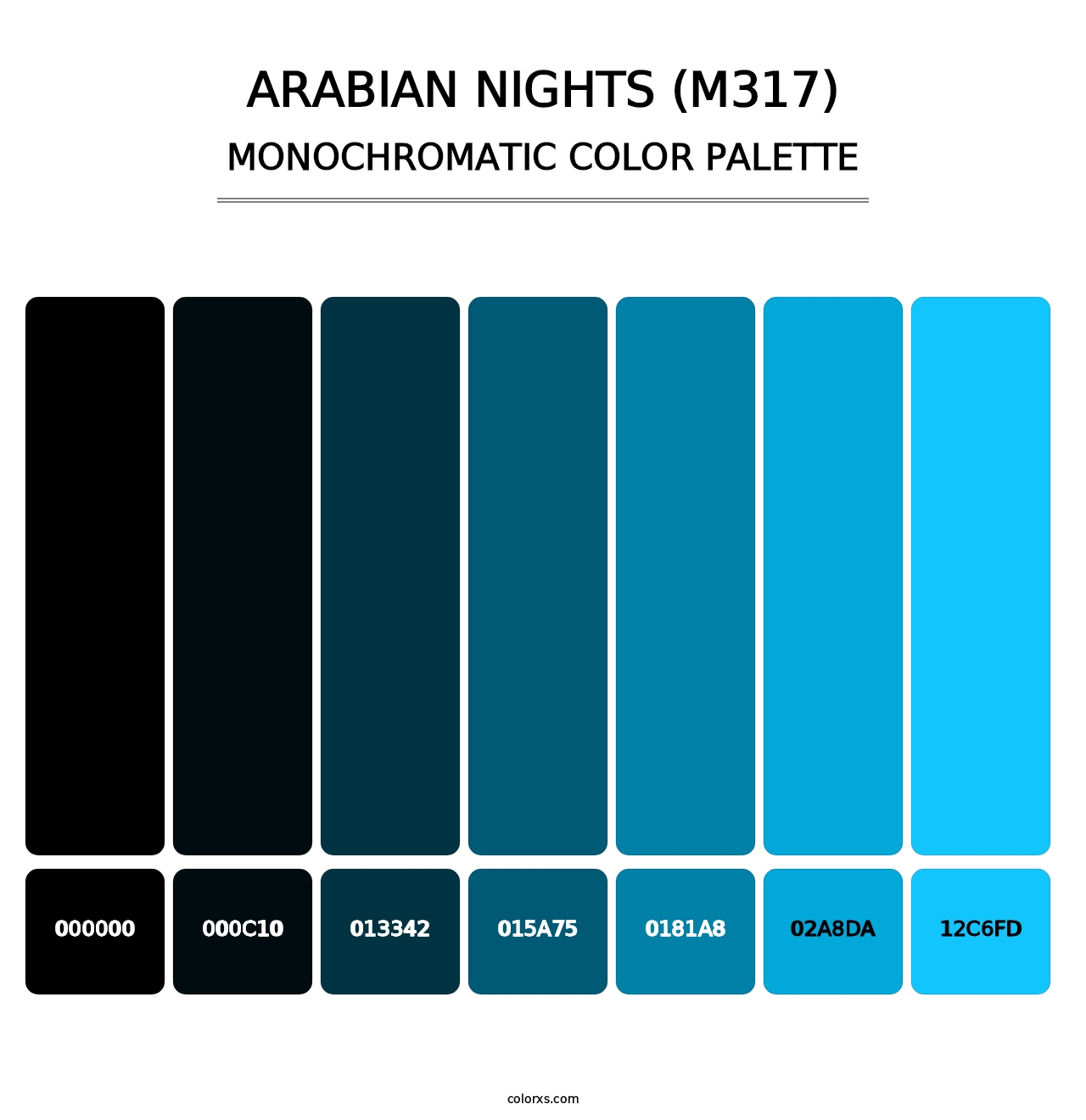 Arabian Nights (M317) - Monochromatic Color Palette