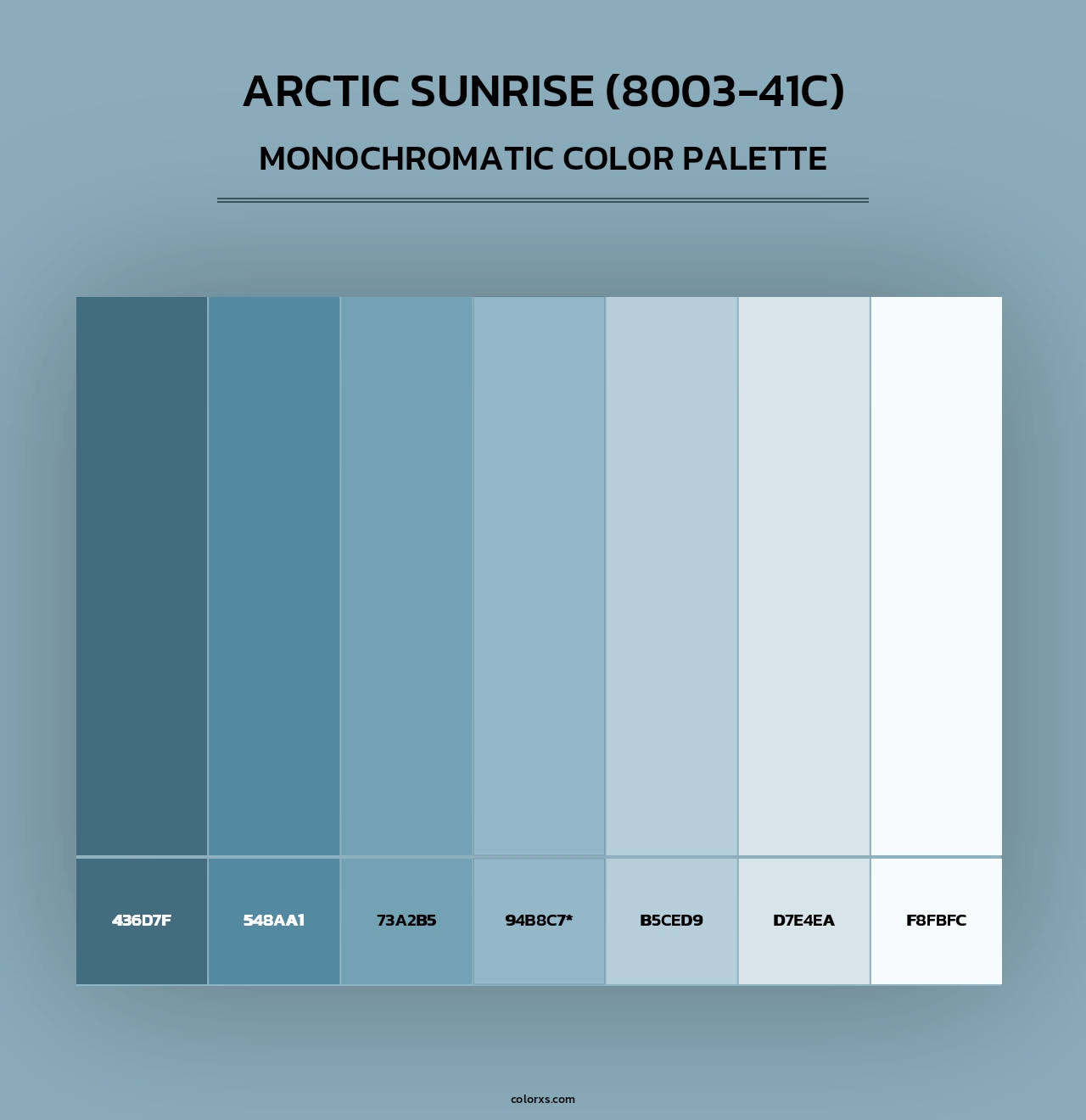 Arctic Sunrise (8003-41C) - Monochromatic Color Palette