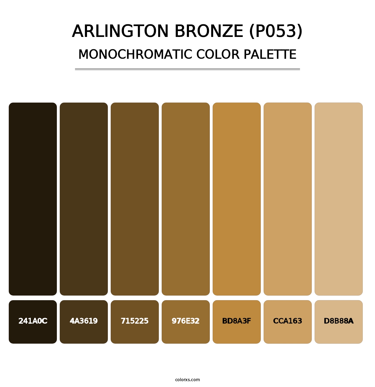Arlington Bronze (P053) - Monochromatic Color Palette