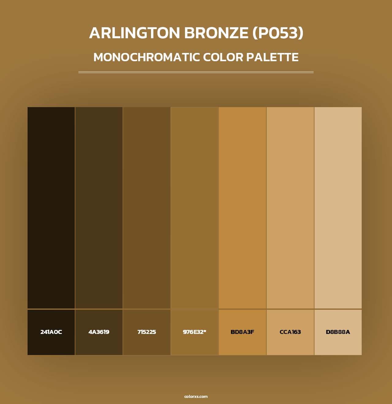 Arlington Bronze (P053) - Monochromatic Color Palette