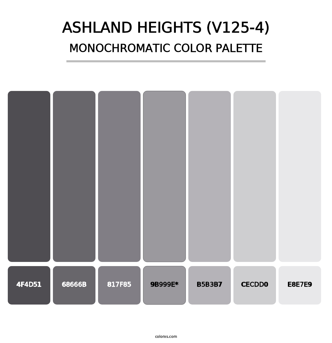 Ashland Heights (V125-4) - Monochromatic Color Palette