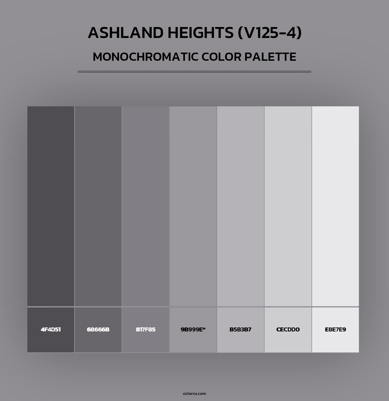 Ashland Heights (V125-4) - Monochromatic Color Palette