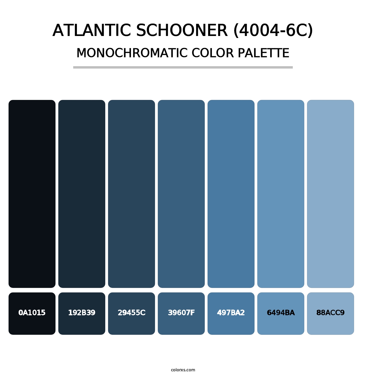 Atlantic Schooner (4004-6C) - Monochromatic Color Palette