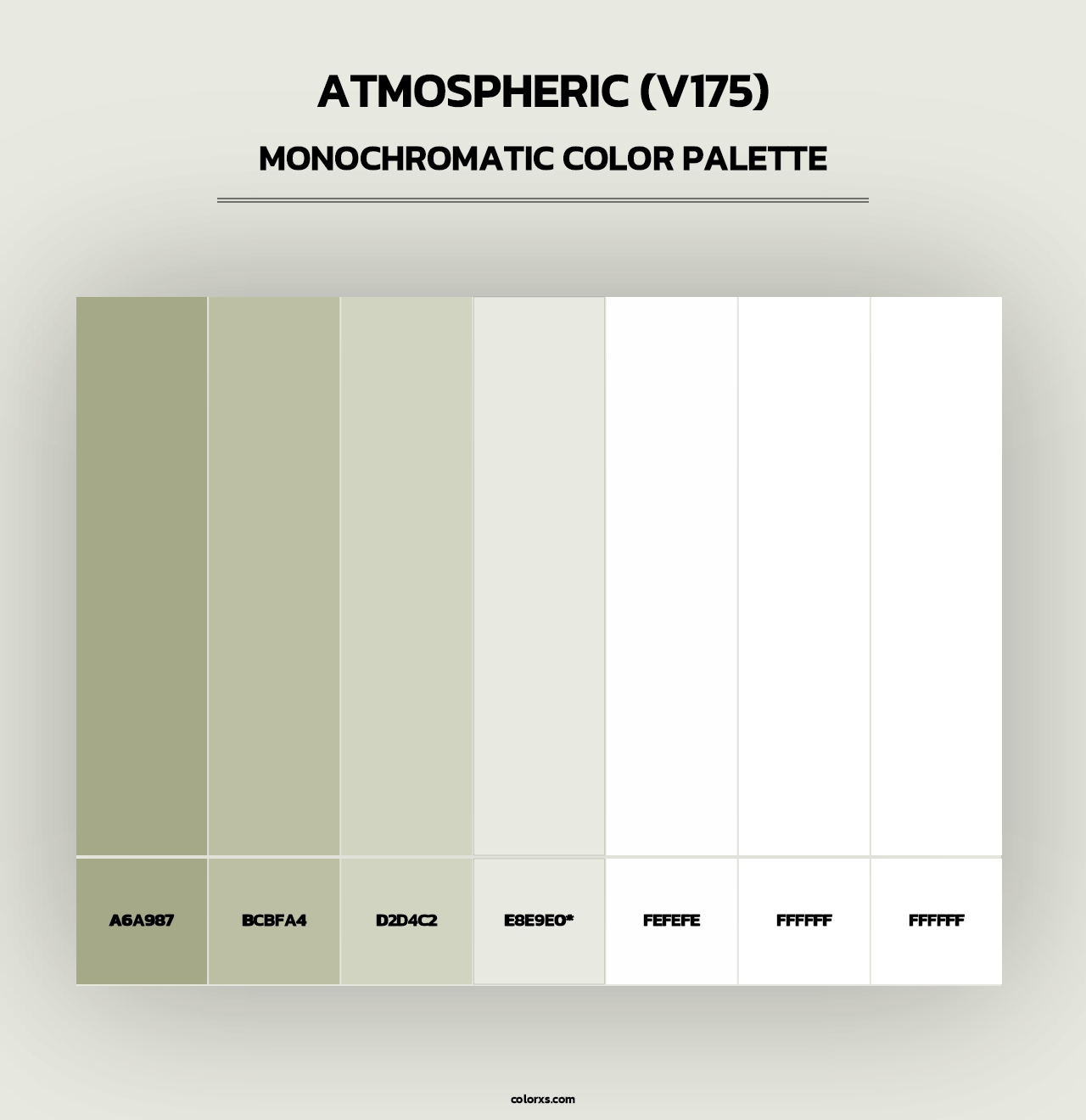 Atmospheric (V175) - Monochromatic Color Palette