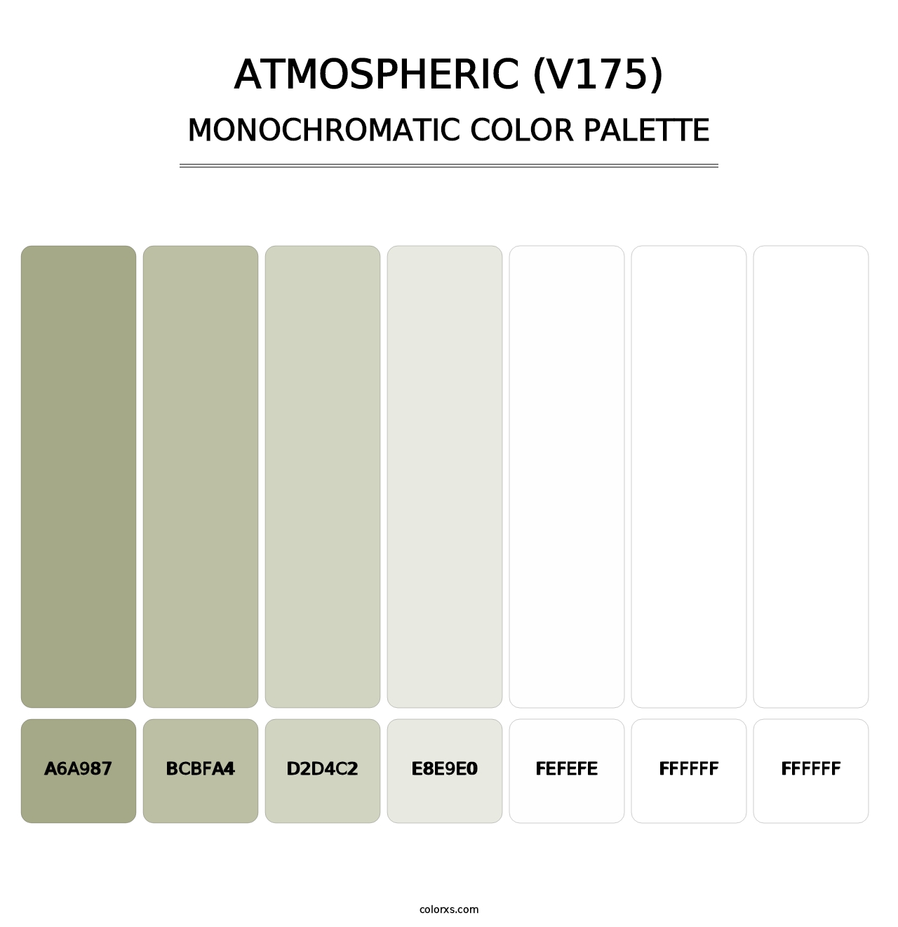 Atmospheric (V175) - Monochromatic Color Palette