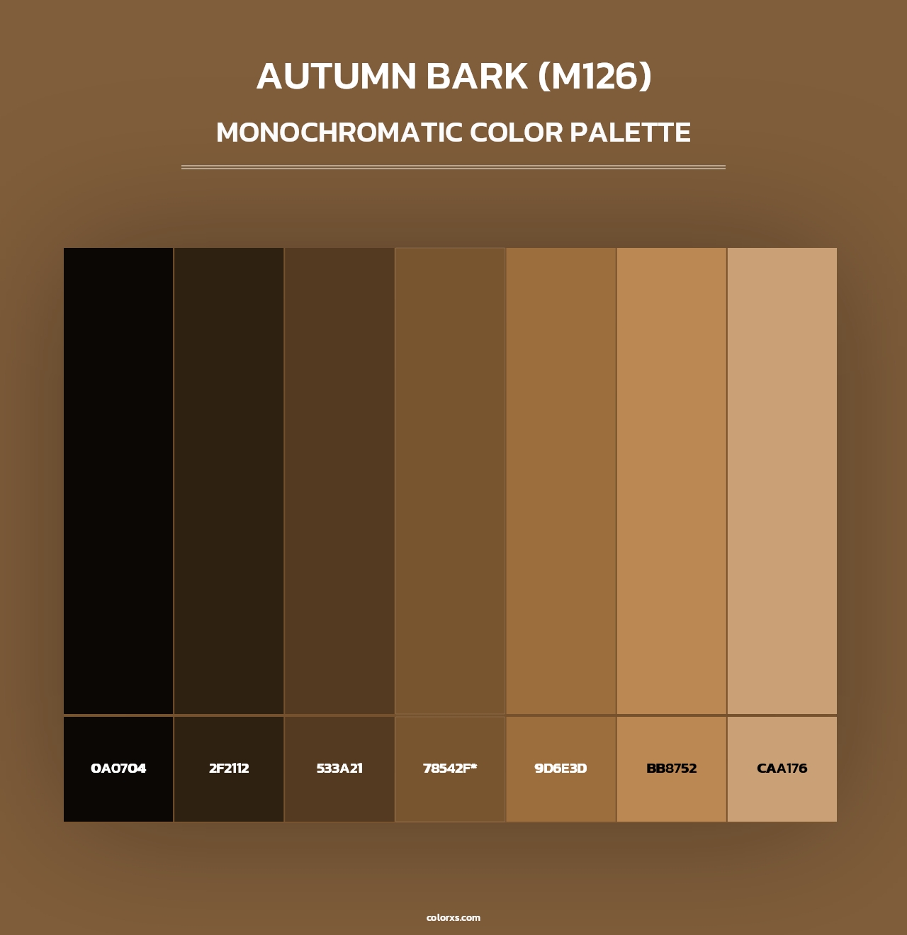 Autumn Bark (M126) - Monochromatic Color Palette