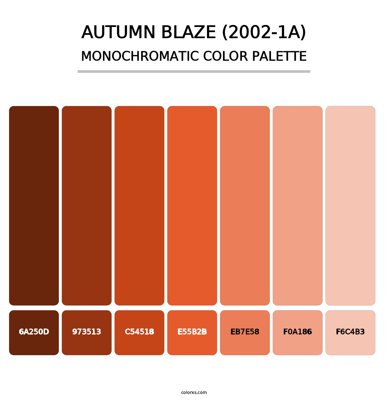 Autumn Blaze (2002-1A) - Monochromatic Color Palette