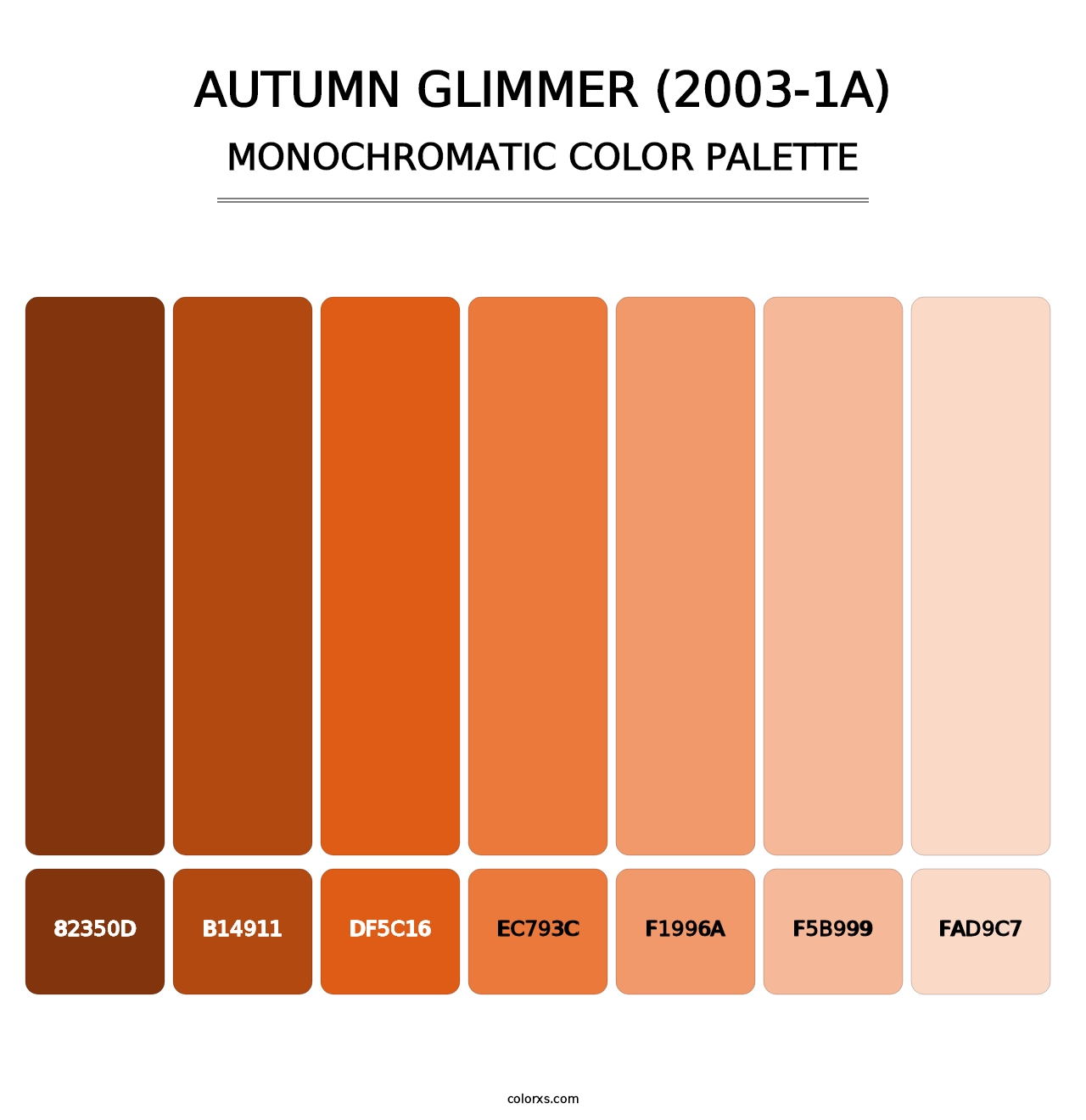 Autumn Glimmer (2003-1A) - Monochromatic Color Palette