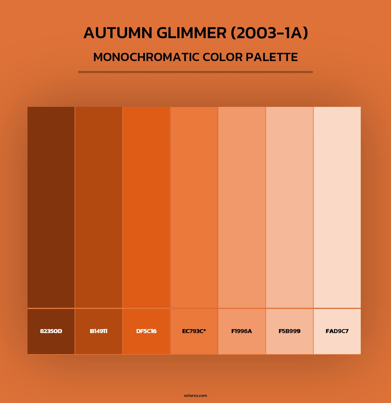Autumn Glimmer (2003-1A) - Monochromatic Color Palette