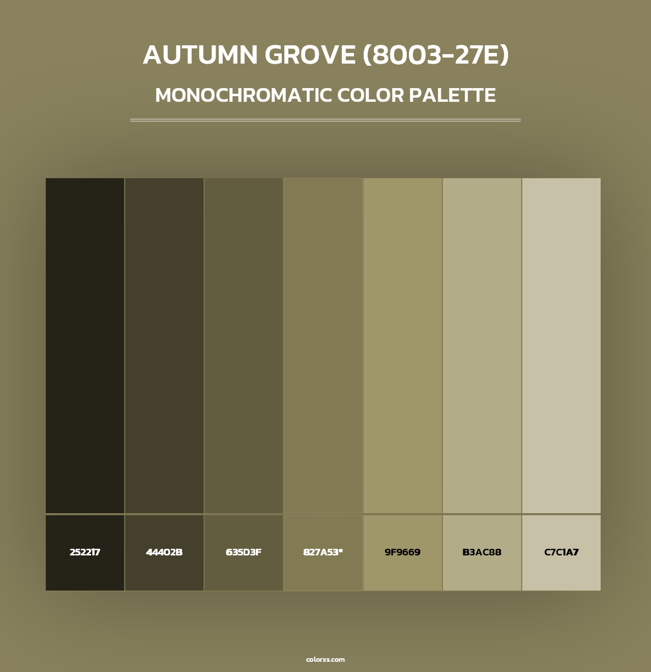 Autumn Grove (8003-27E) - Monochromatic Color Palette