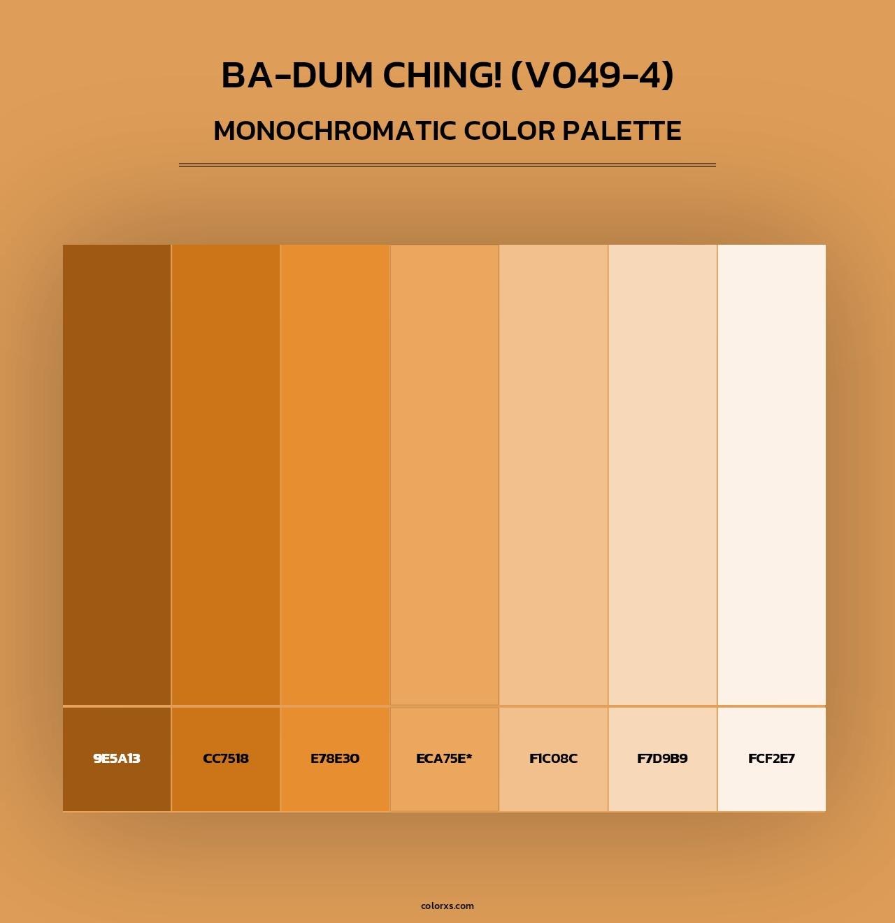 Ba-Dum Ching! (V049-4) - Monochromatic Color Palette