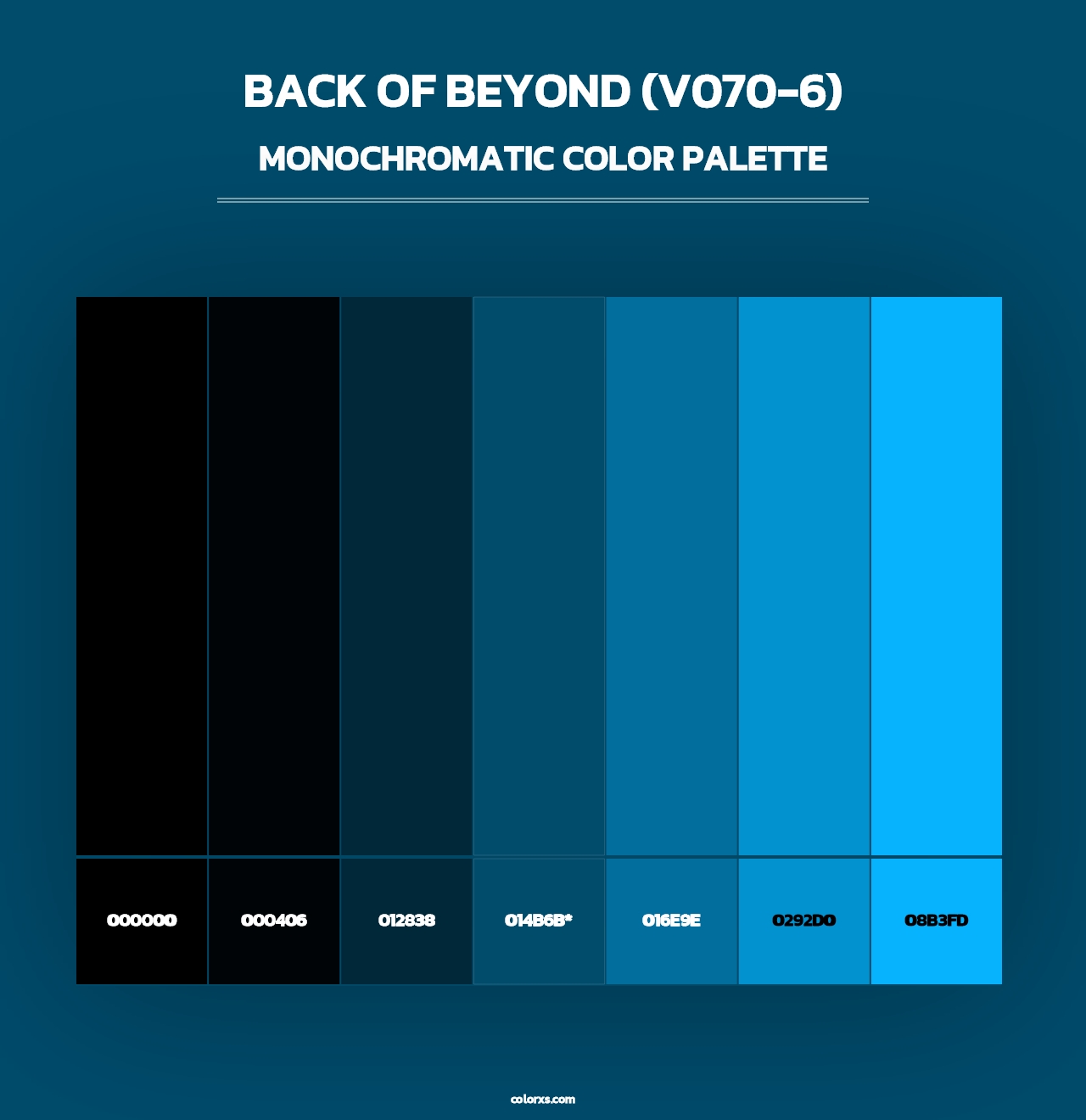 Back of Beyond (V070-6) - Monochromatic Color Palette
