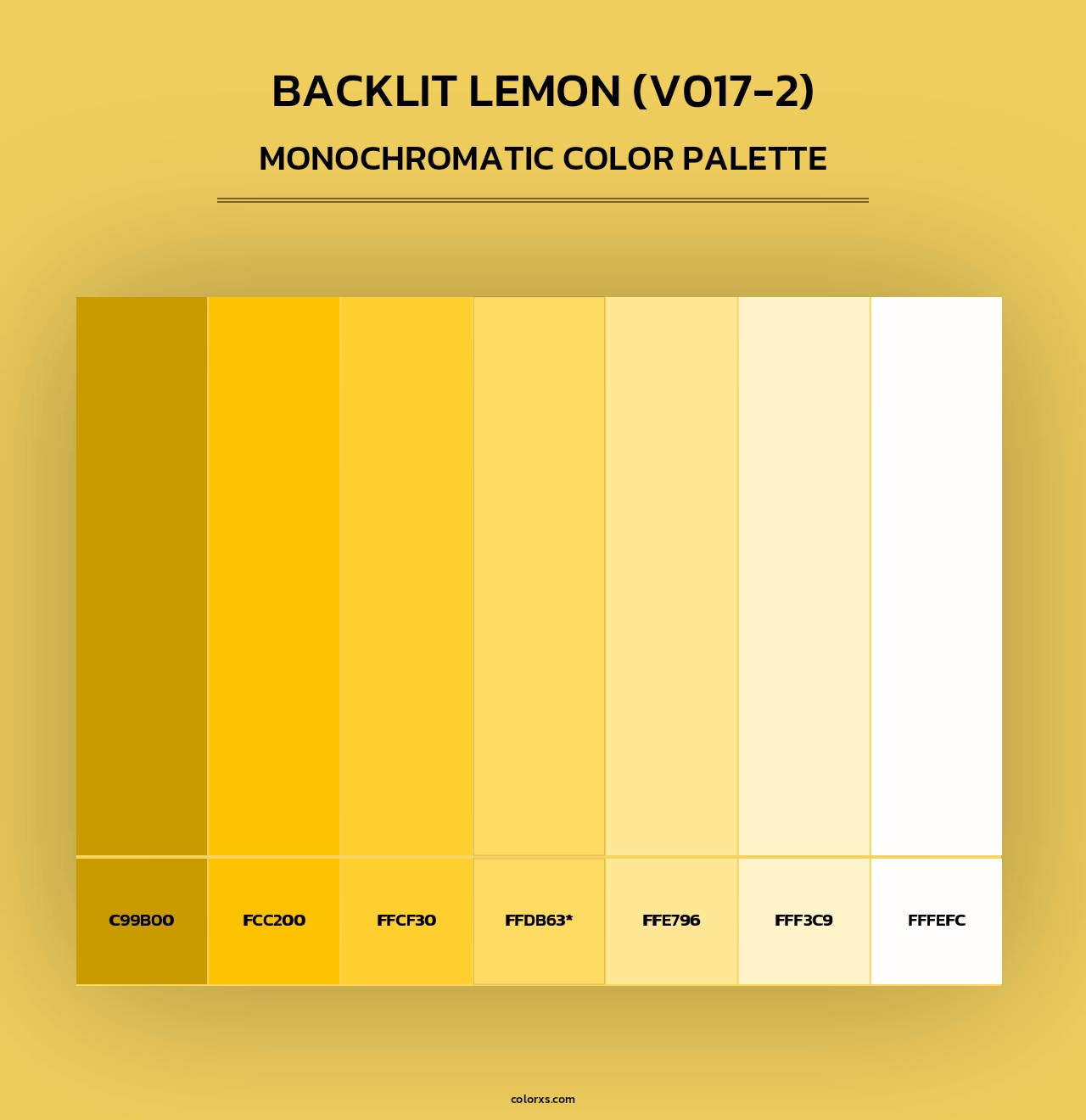 Backlit Lemon (V017-2) - Monochromatic Color Palette