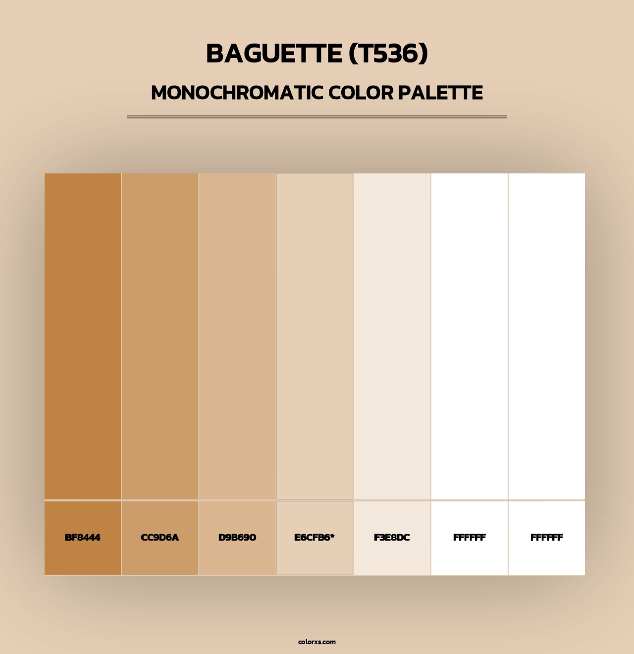 Baguette (T536) - Monochromatic Color Palette