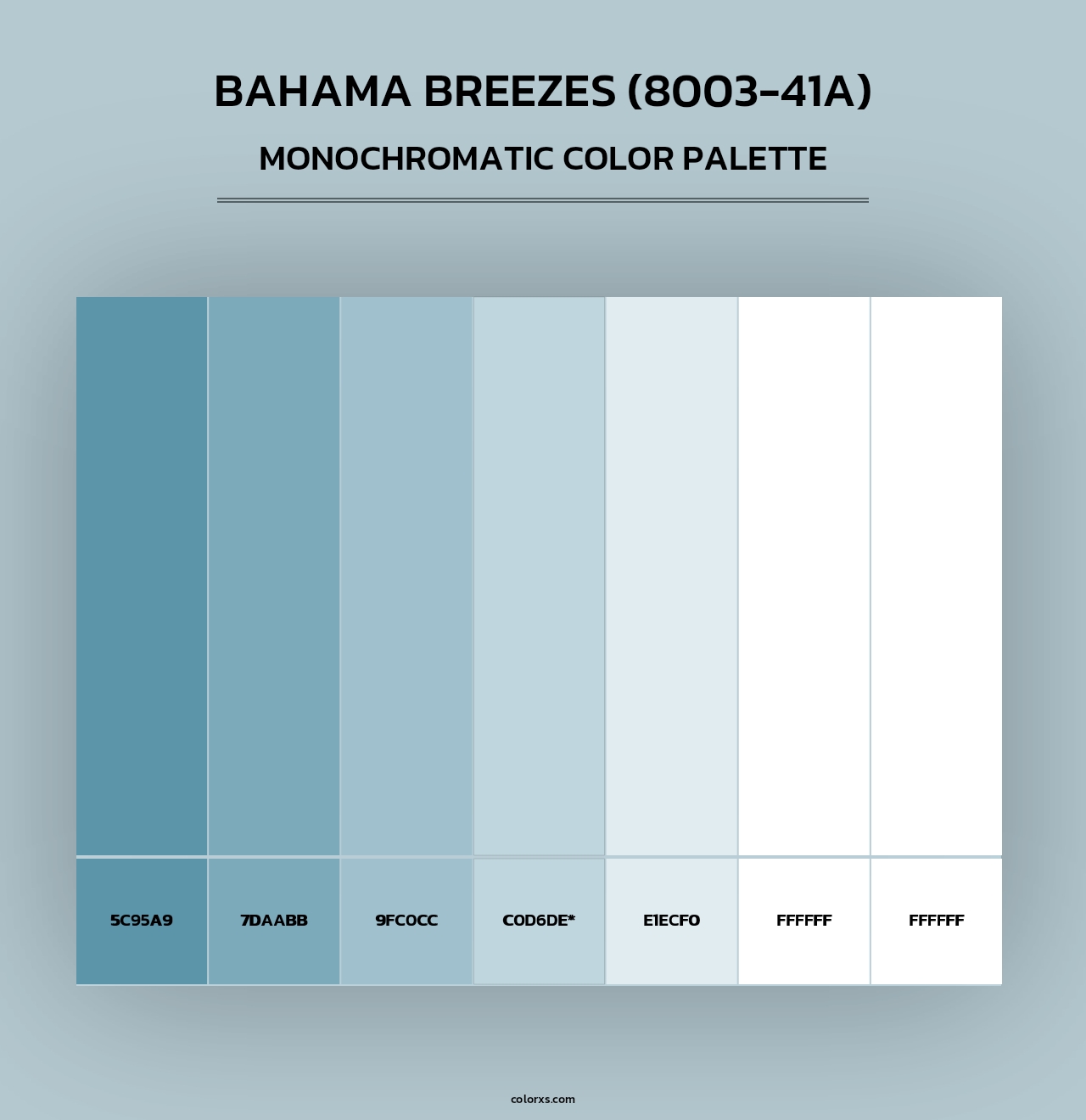 Bahama Breezes (8003-41A) - Monochromatic Color Palette