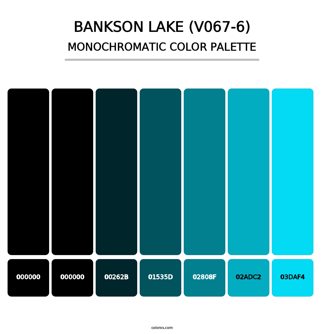 Bankson Lake (V067-6) - Monochromatic Color Palette