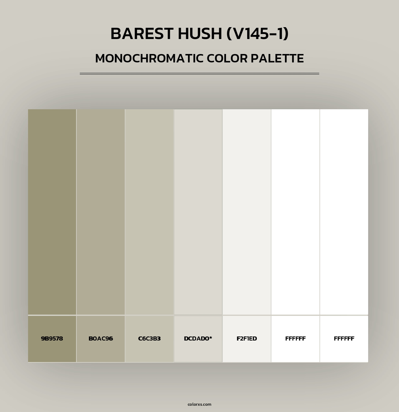 Barest Hush (V145-1) - Monochromatic Color Palette