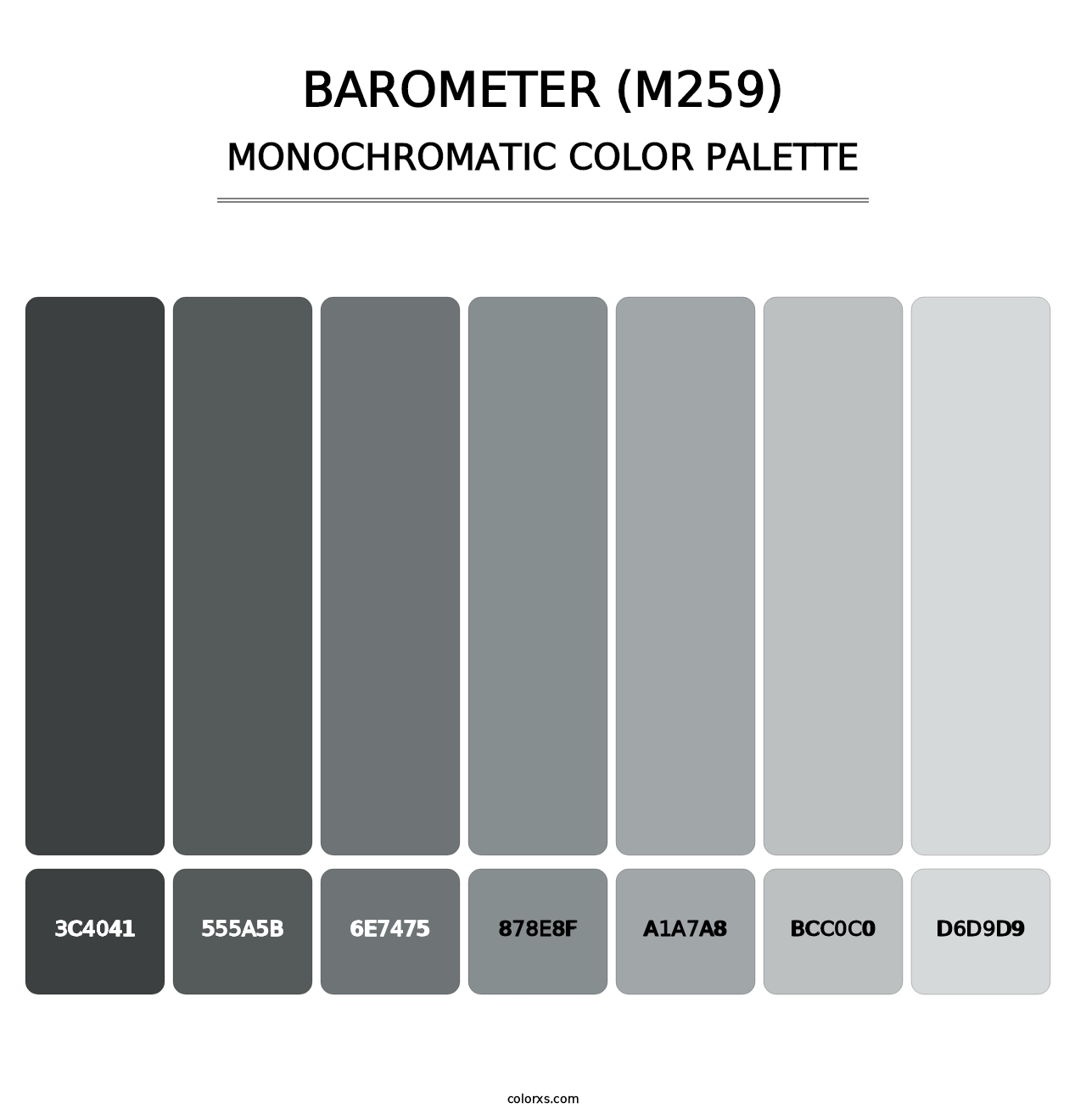 Barometer (M259) - Monochromatic Color Palette
