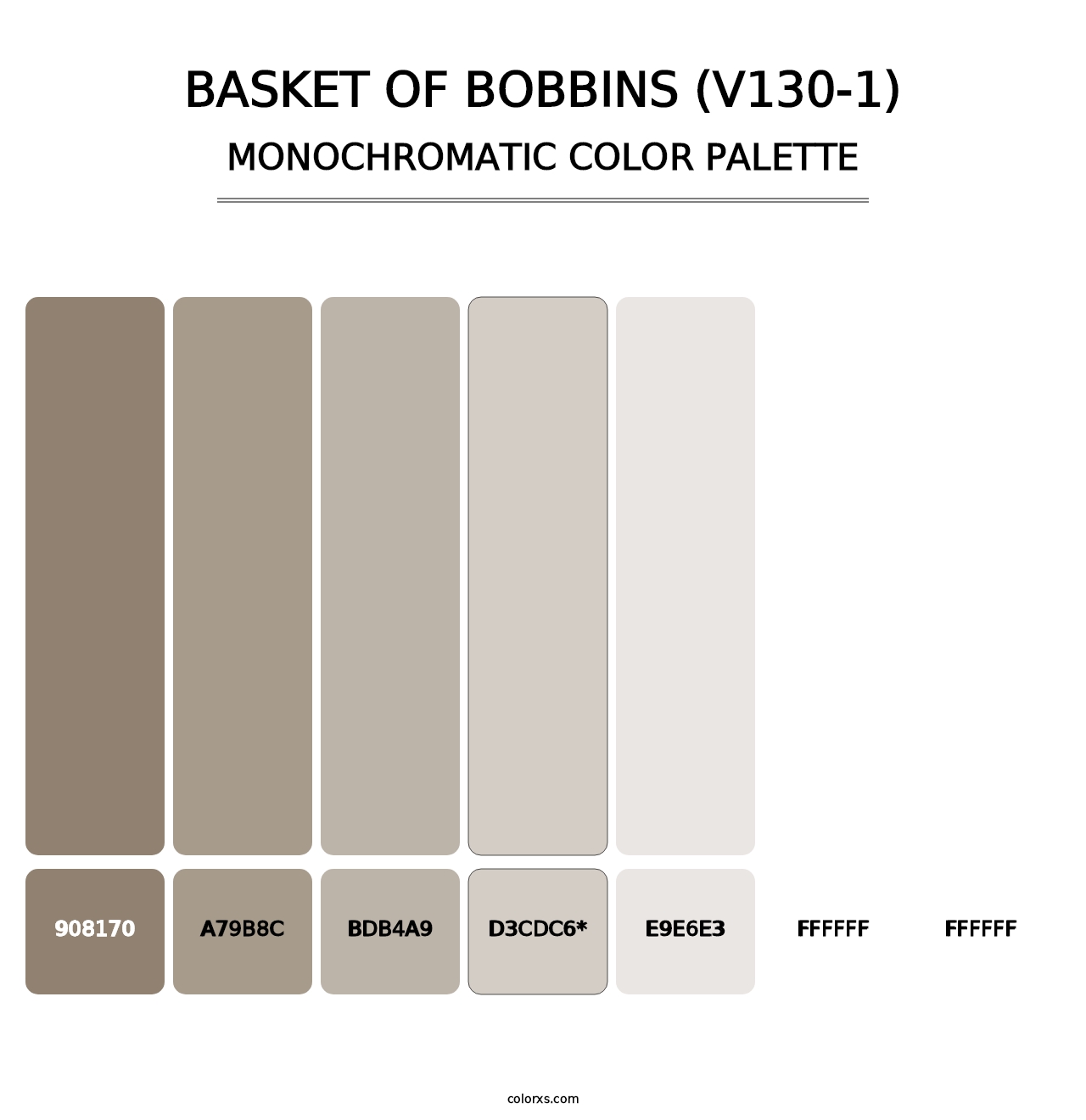 Basket of Bobbins (V130-1) - Monochromatic Color Palette