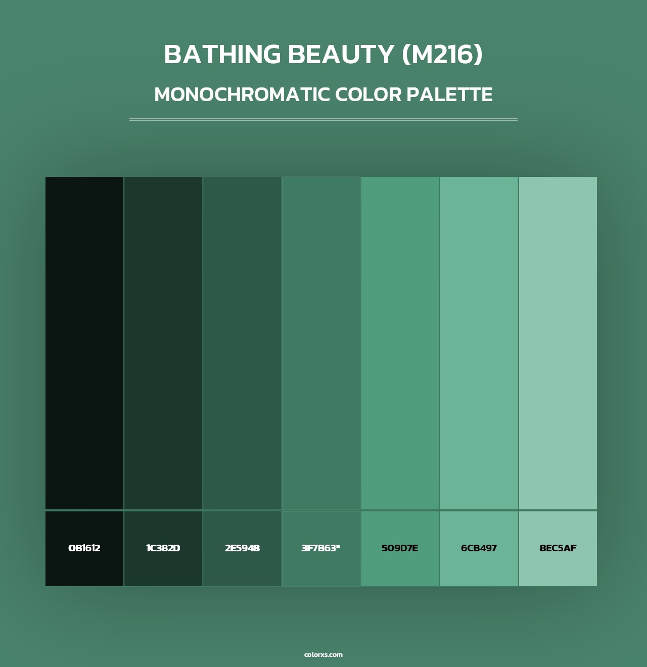 Bathing Beauty (M216) - Monochromatic Color Palette