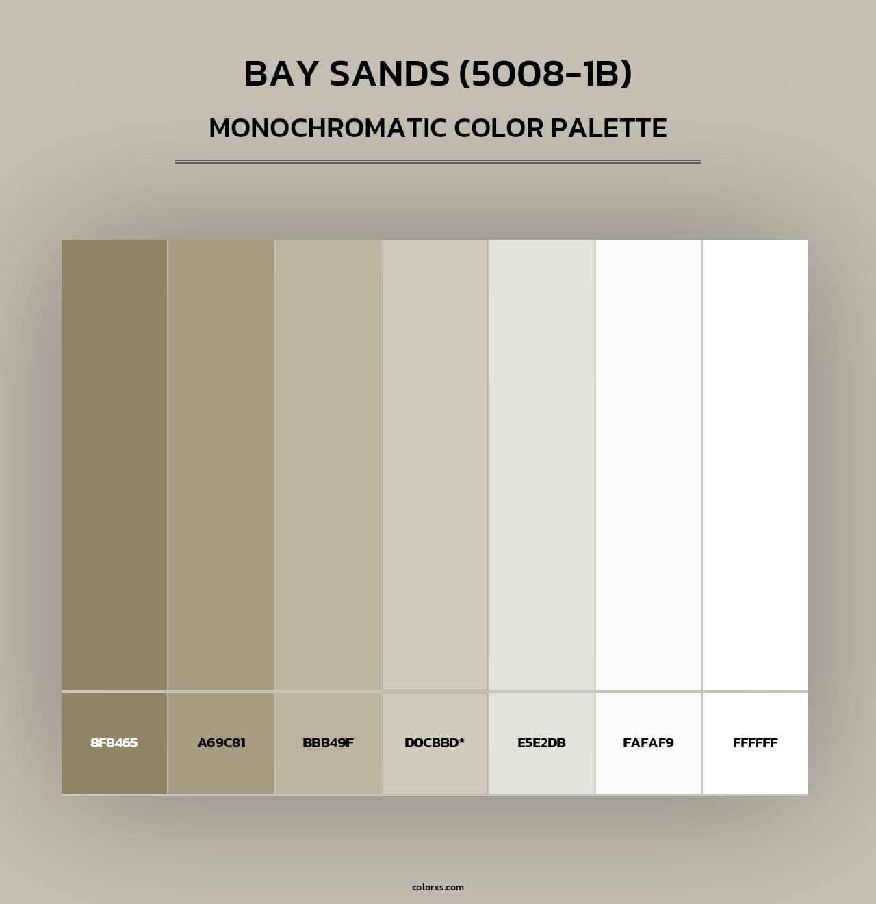 Bay Sands (5008-1B) - Monochromatic Color Palette