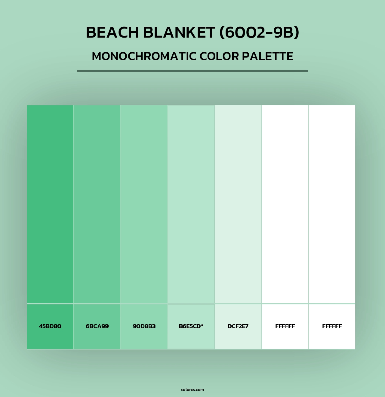 Beach Blanket (6002-9B) - Monochromatic Color Palette