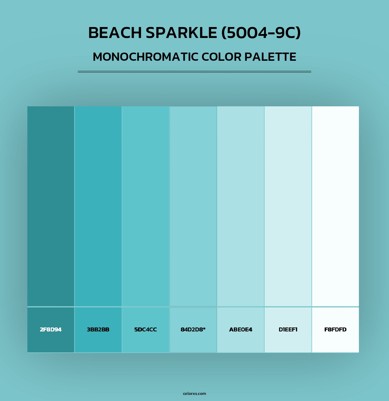 Beach Sparkle (5004-9C) - Monochromatic Color Palette