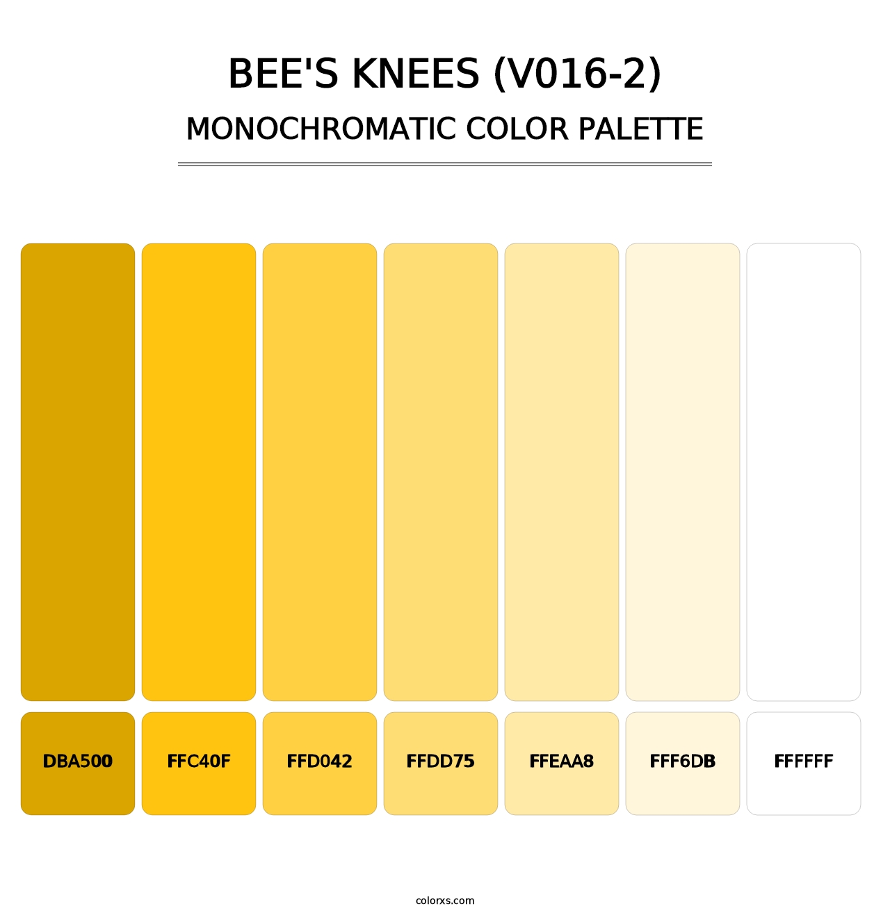 Bee's Knees (V016-2) - Monochromatic Color Palette