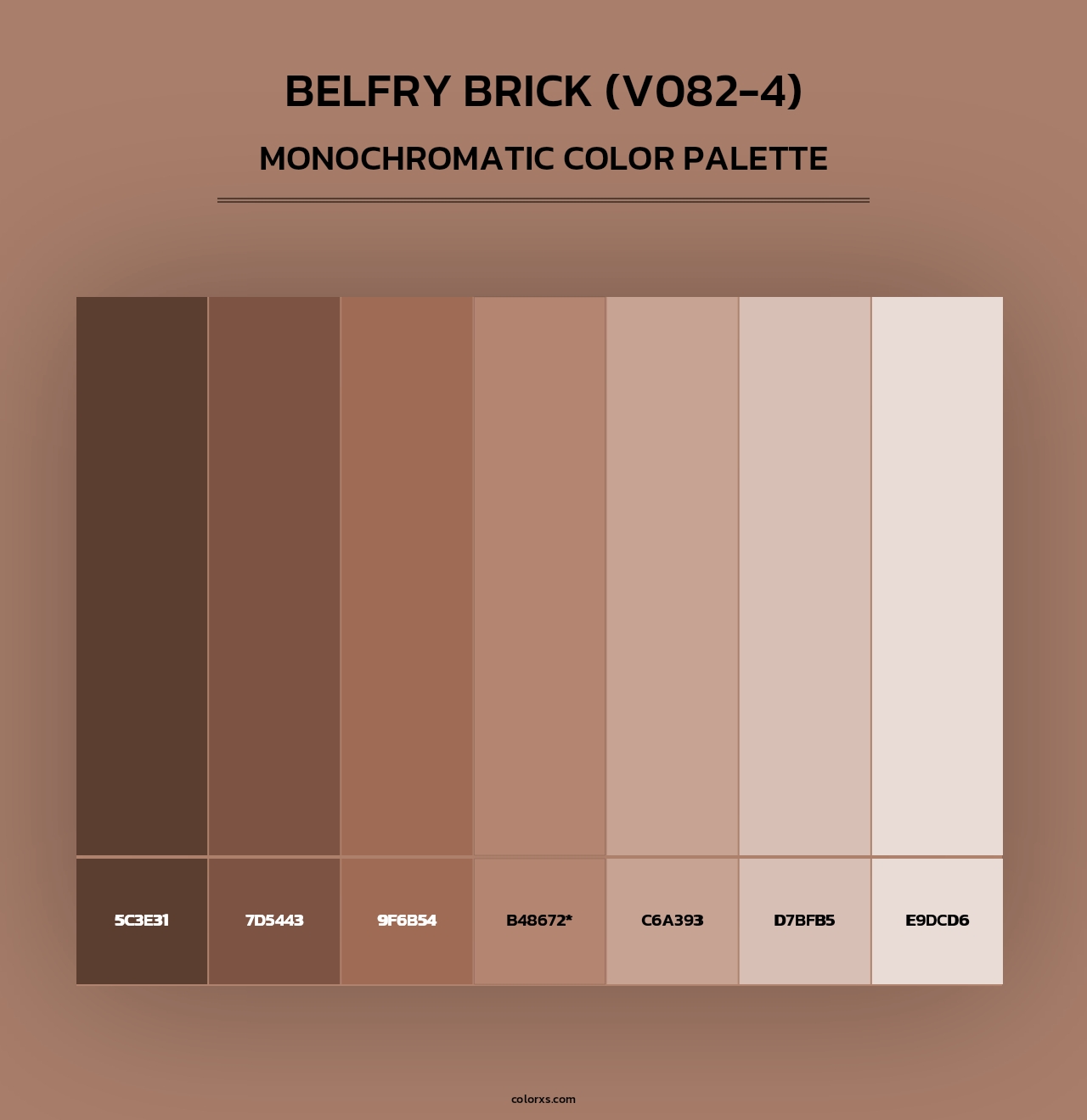 Belfry Brick (V082-4) - Monochromatic Color Palette